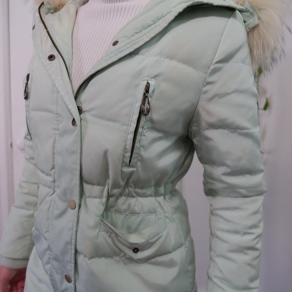 Mint Green colour winter coat - Picture 6 of 16